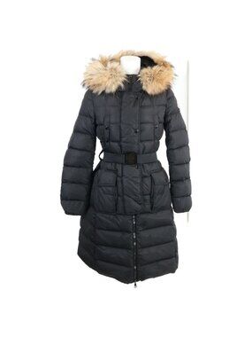 Moncler Khloe Belted Fur Hooded Down Coat 00